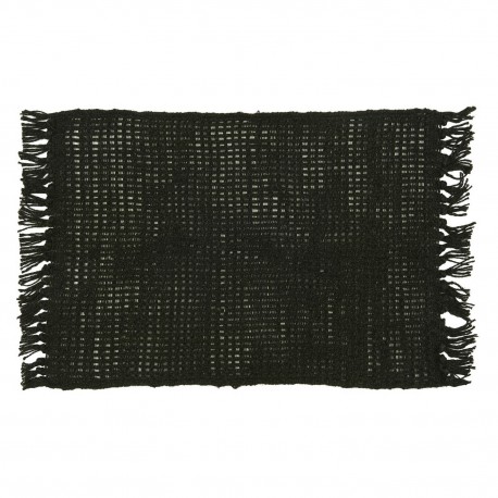 set de table textile jute noir naturel ib laursen