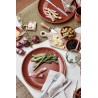 set de table jute naturel vert franges ib laursen