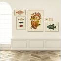 affiche poisson orange papier qualite encre d art japonais the dybdahl