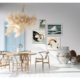 Affiche d'estampe japonaise Ukiyo-E The Dybdahl Grus Japonensis