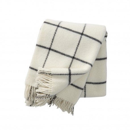 plaid couverture laine agneau blanc noir klippan vinga