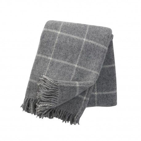 plaid gris chaud doux laine agneau klippan vinga