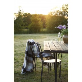 plaid a carreaux chaud gris laine agneau klippan gotland multi