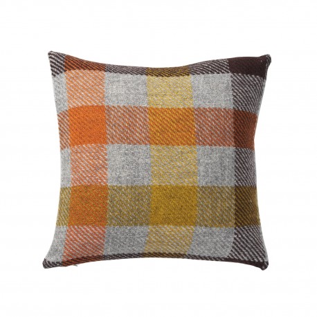 Housse de coussin à carreaux laine agneau Klippan Gotland Multi