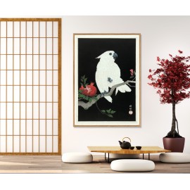 Affiche japonaise Ukiyo-E The Dybdahl Cockatoo Pomegranate
