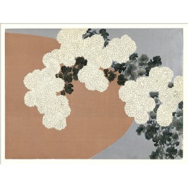 affiche dessin japonais fleurs Ukiyo the dybdahl chrysantemum