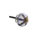 bouton de porte vintage bleu ceramique madam stoltz