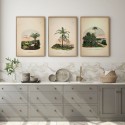 affiche paysage tropical vintage the dybdahl attalea mauritania