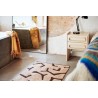 petit tapis design retro vintage hk living beige marron interplay