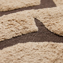 petit tapis design retro vintage hk living beige marron interplay