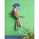 grand oiseau colore mural decoratif carton studio roof tinjil