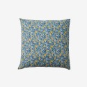 grande housse de coussin petites fleurs bleu style liberty nordal