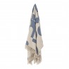 plaid chic motif geometrique bleu coton recycle bloomingville