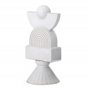 sculpture art deco blanche gres ceramique bloomingville beatrice