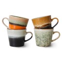 Mugs à cappuccino grès vintage HKliving set de 4