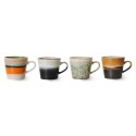Mugs à cappuccino grès vintage HKliving set de 4