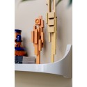 sculpture abstraite bois orange hk living skyline s