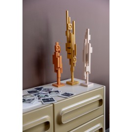 sculpture abstraite bois beige hk living skyline m