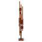 grande sculpture abstraite brutalisme bois fonce skyline l
