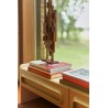grande sculpture abstraite brutalisme bois fonce skyline l