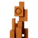 sculpture abstraite bois orange hk living skyline s