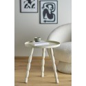 table basse d appoint metal aluminium creme bloomingville soffy