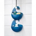 Accessoire rangement douche rouge translucide koziol surf