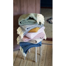 plaide laine agneau gris clair classique klippan preppy