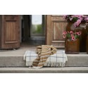 plaid laine agneau blanc ecru motif tartan klippan