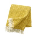 couverture chaude jaune saffran laine agneau klippan knut