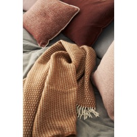 plaid chic chaud laine agneau rouille klippan knut