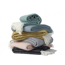 plaid laine agneau bleu gris klippan samba