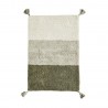 petit tapis coton tufte pompons vert madam stoltz