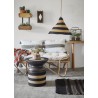 tapis de couloir noir raye jonc de mer madam stoltz