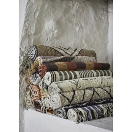 tapis de couloir noir raye jonc de mer madam stoltz