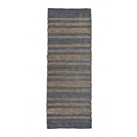 tapis de couloir gris rayures jonc de mer madam stoltz