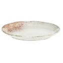 assiette plate rustique gres creme orange madam stoltz