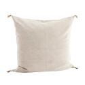 grand coussin uni beige gris coton lave madam stoltz