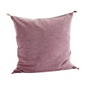 housse coussin coton lave uni prune madam stoltz