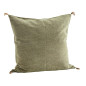 grande housse coussin uni vert olive coton madam stoltz