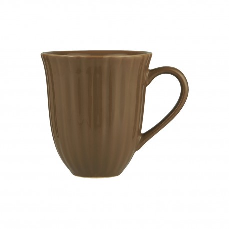 mug classique gres cotele anse marron ib laursen