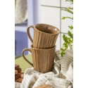 mug classique gres cotele anse marron ib laursen