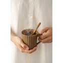 mug classique gres cotele anse marron ib laursen