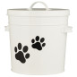 boite conteneur a croquettes chien metal blanc ib laursen boite conteneur a croquettes chien metal blanc ib laursen