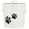 boite conteneur a croquettes chien metal blanc ib laursen