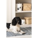 boite conteneur a croquettes chien metal blanc ib laursen