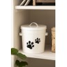 boite conteneur a croquettes chien metal blanc ib laursen