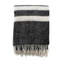 couverture laine agneau noir blanc klippan gotland stripe