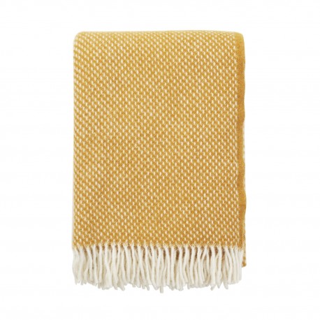 couverture laine agneau jaune qualite klippan preppy