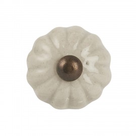 bouton de meuble vintage blanc creme ib laursen